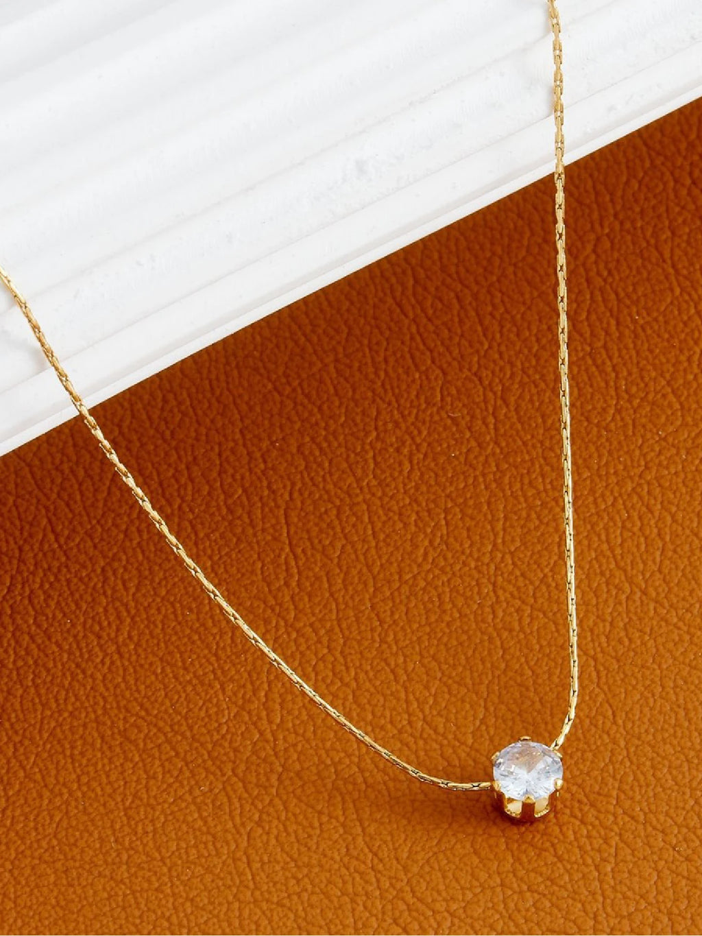 LumiStone Minimalist Solitaire Necklace
