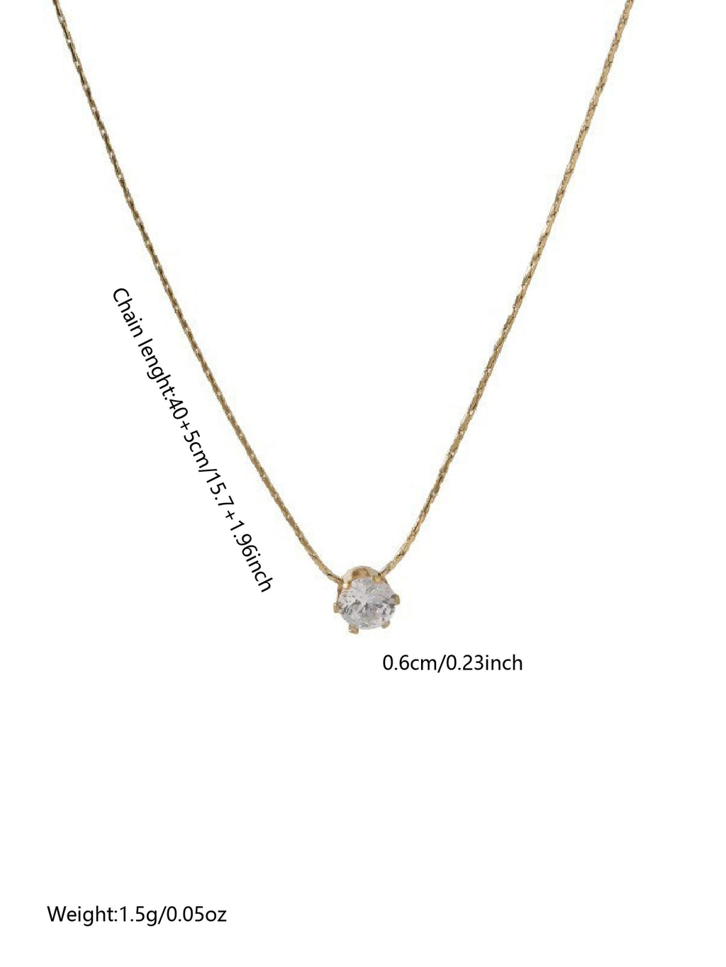 LumiStone Minimalist Solitaire Necklace
