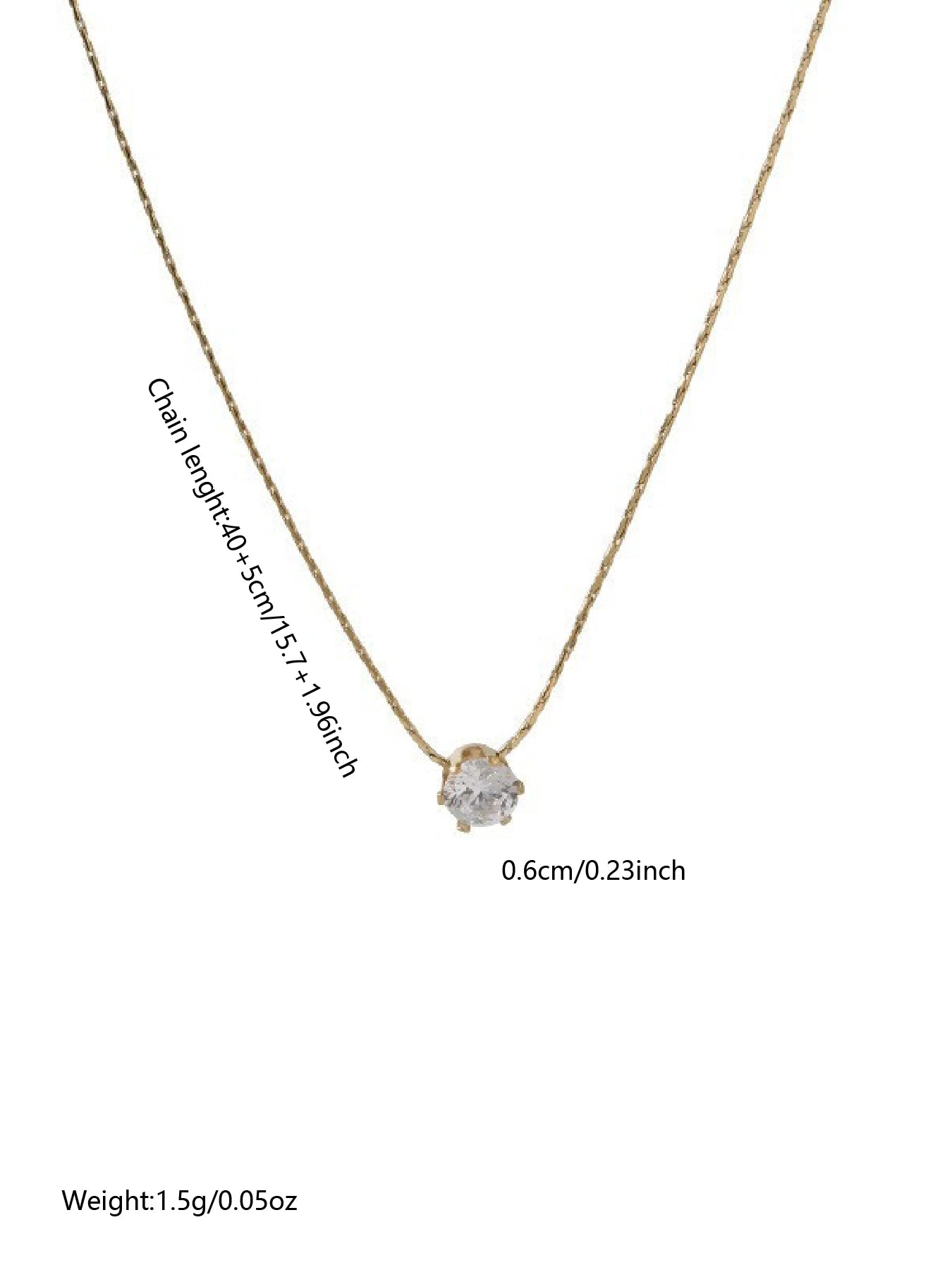 LumiStone Minimalist Solitaire Necklace
