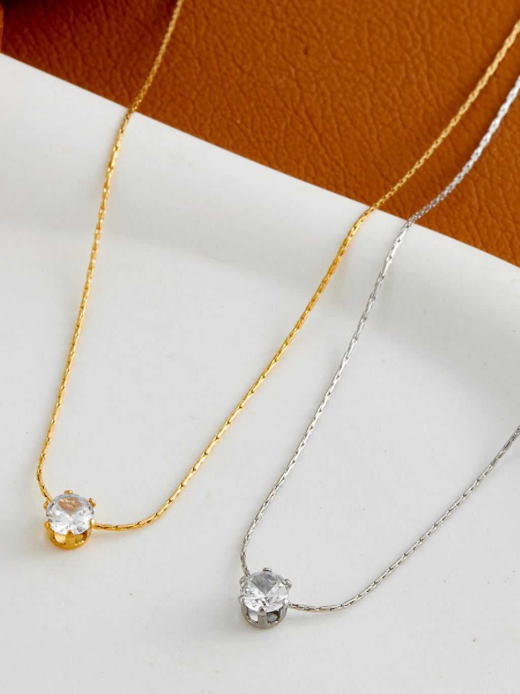 LumiStone Minimalist Solitaire Necklace