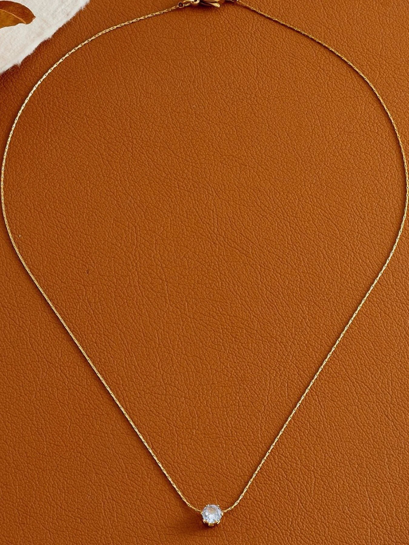 LumiStone Minimalist Solitaire Necklace